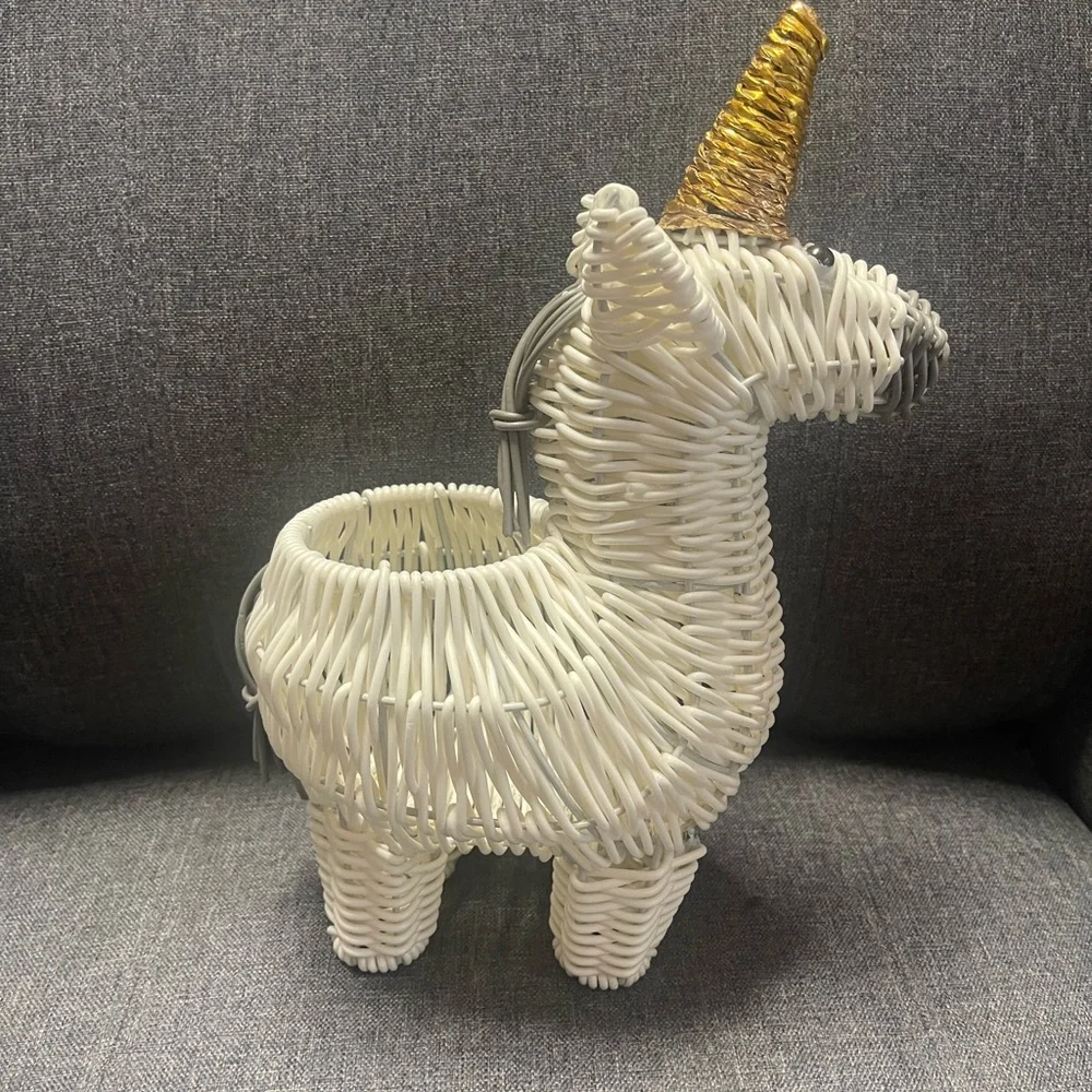 Pottery Barn Kids Unicorn Woven Shaped Pencil Holders